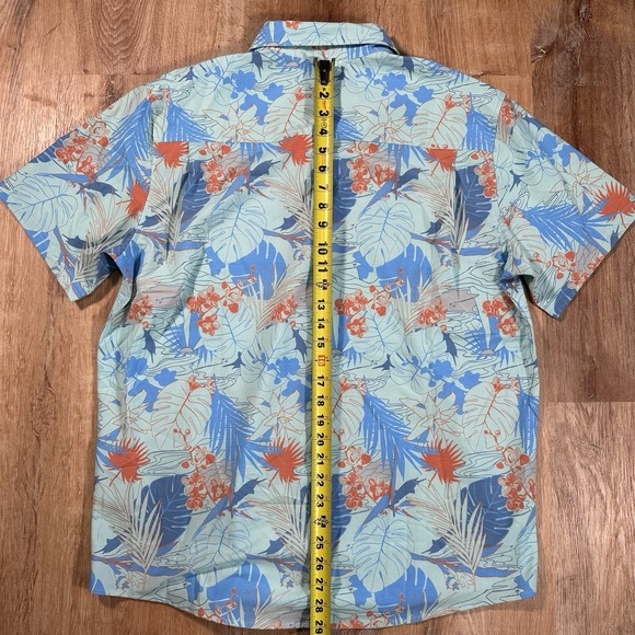 NEW HUK Kona Radical Botanical Large Button Down Performance Fishing Camp Shirt‎ - Picture 5 of 6